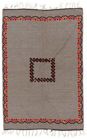 Mexican Serape Men's Wearing Blanket, circa 1900, 4'3 x 6'4