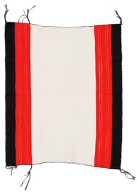 Pueblo Twill Weave Maiden Shawl, ca. 1900