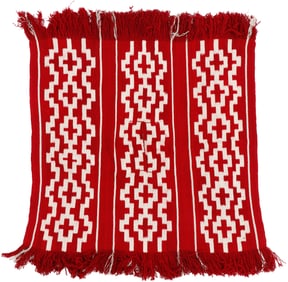 Mapuche Red Poncho, Chile or Argentina, Early 20th C.