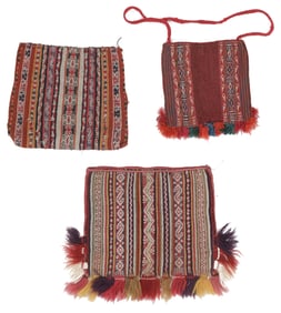 Aymara Ceremonial Chuspa Coca Bags, 19th C.