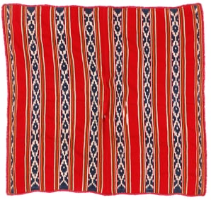 South American Poncho with Indigo Ikat, circa 1900