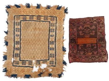 Two Llama Blankets, Tarabuco and Potosi, 17th C. and c. 1950