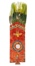 Aymara Feather Mosaic Hat Ornament, Lake Titicaca Region, Dept. of La Paz, c. 1900