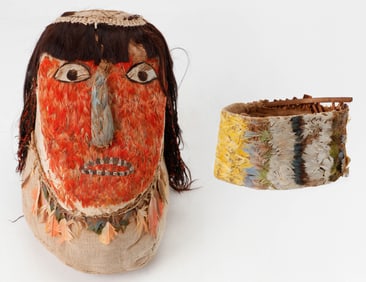 Wari False Head for a Mummy Bundle, Central Coast, Peru, c. 800-1100 CE.