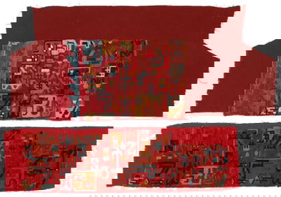 Post Wari Culture Border Fragments, Central Coast, Peru, c. 1000- 1100 CE