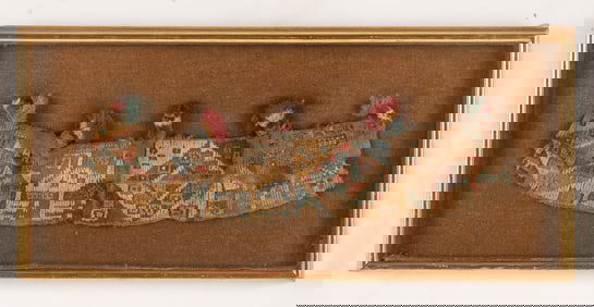 Wari Culture Four-Corner Hat Fragment, South Coast, Peru, 700-1000 CE