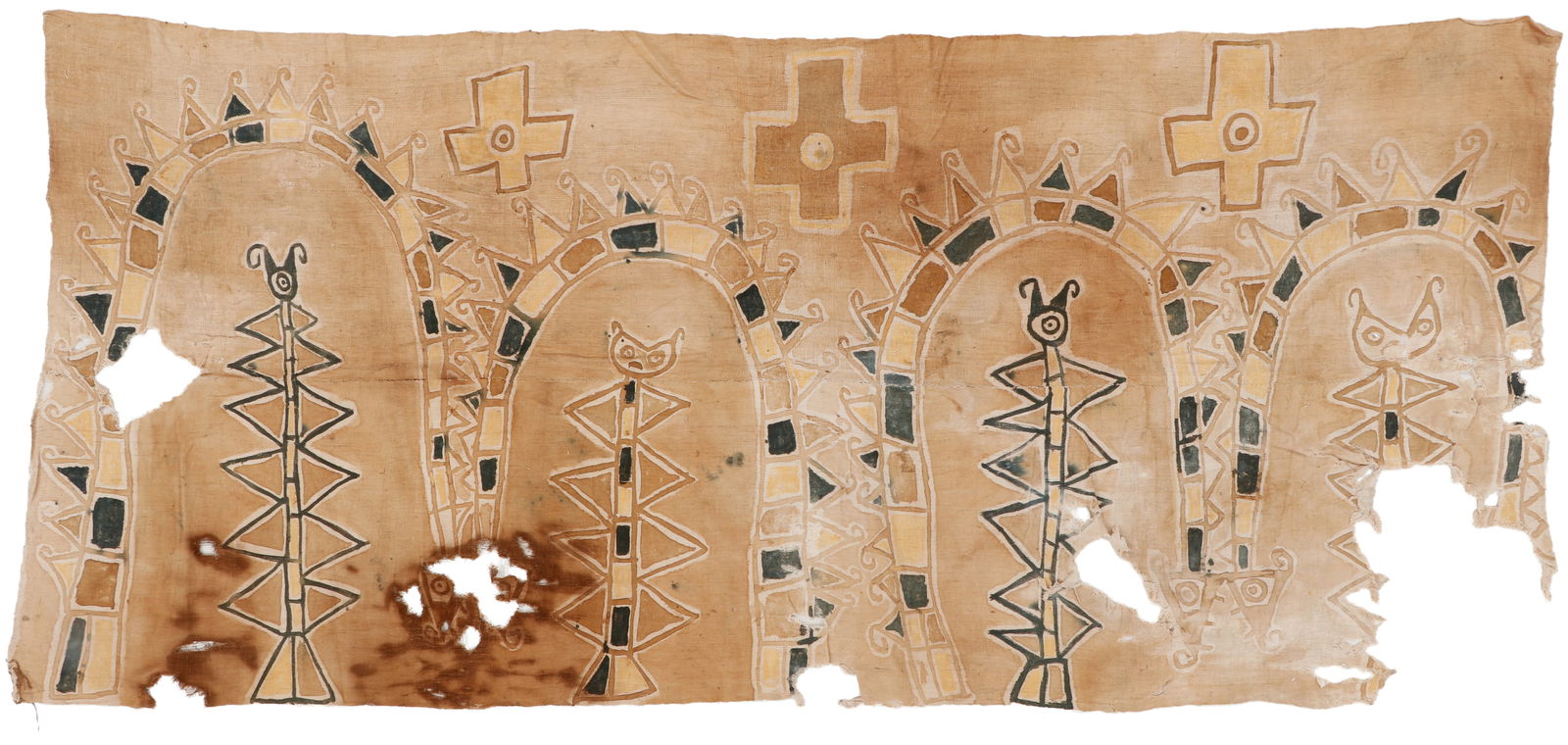 Coastal Wari Painted Wall Hanging, Central Coast, c. 1000 CE (1 of 6)