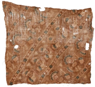 Chimu Culture Pictorial Tie-Dye Textile, Central Coast, Peru, c. 1100-1400 CE