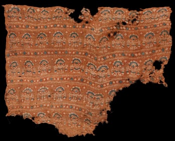 Chimu Empire Tie-Dyed Wall Hanging Fragment, North Coast, Peru, c. 1100-1400 CE