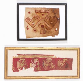 Chancay Culture Alpaca Wool Fragments, Central Coast, Peru, 1200-1550 CE