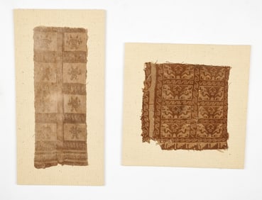 Two Chancay Culture Double Cloth Fragments, Central Coast, Peru, c. 1200-1550 CE.
