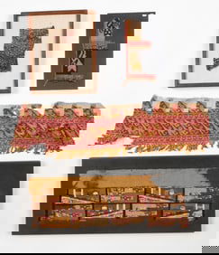 Four Textile Fragments, Wari, Chancay, and Chimu, Central Coast, Peru, 700-1500 CE.