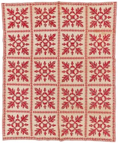 Oak Leaf Applique Quilt, Early 20th C.