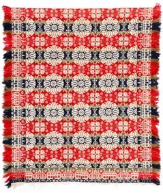 Jacquard Figured and Fancy Coverlet, Signed, Manor Township, Lancaster County, PA, Dated 1848