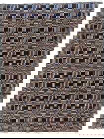 American Overshot Jacquard Coverlet, Dated 1826