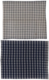 American Homespun Wool Yarn Blankets, Mid 19th C.