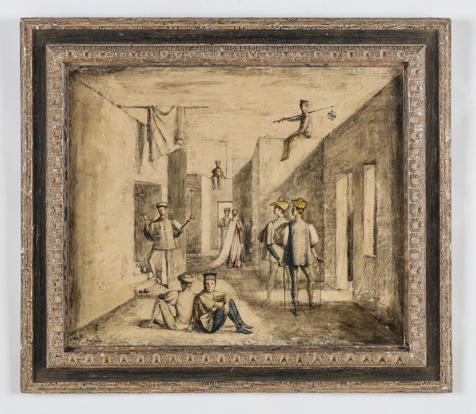 Giorgio Perfetti (Italian, 1932-1961) Surrealist Painting (1 of 4)