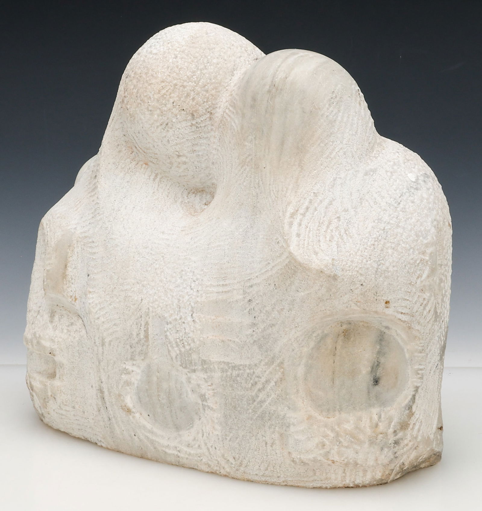 Tony Lopez (Cuban, 1918-2011) Modern Sculpture, 1981: Tony Lopez (Cuban, 1918-2011) Modern Sculpture, carved marble, 1981, signed and dated. Size: 11'' x 12'' x 6'' (28 x 30 x 15 cm). Weight: 46 lbs.
