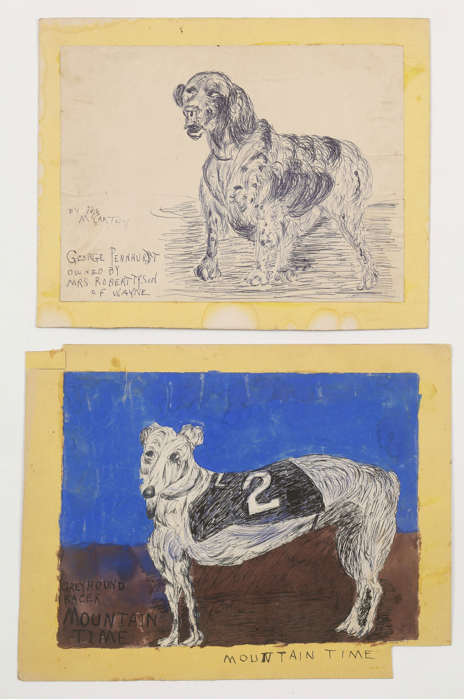 Justin McCarthy (American, 1892-1977) 2 Drawings of Dogs (1 of 6)