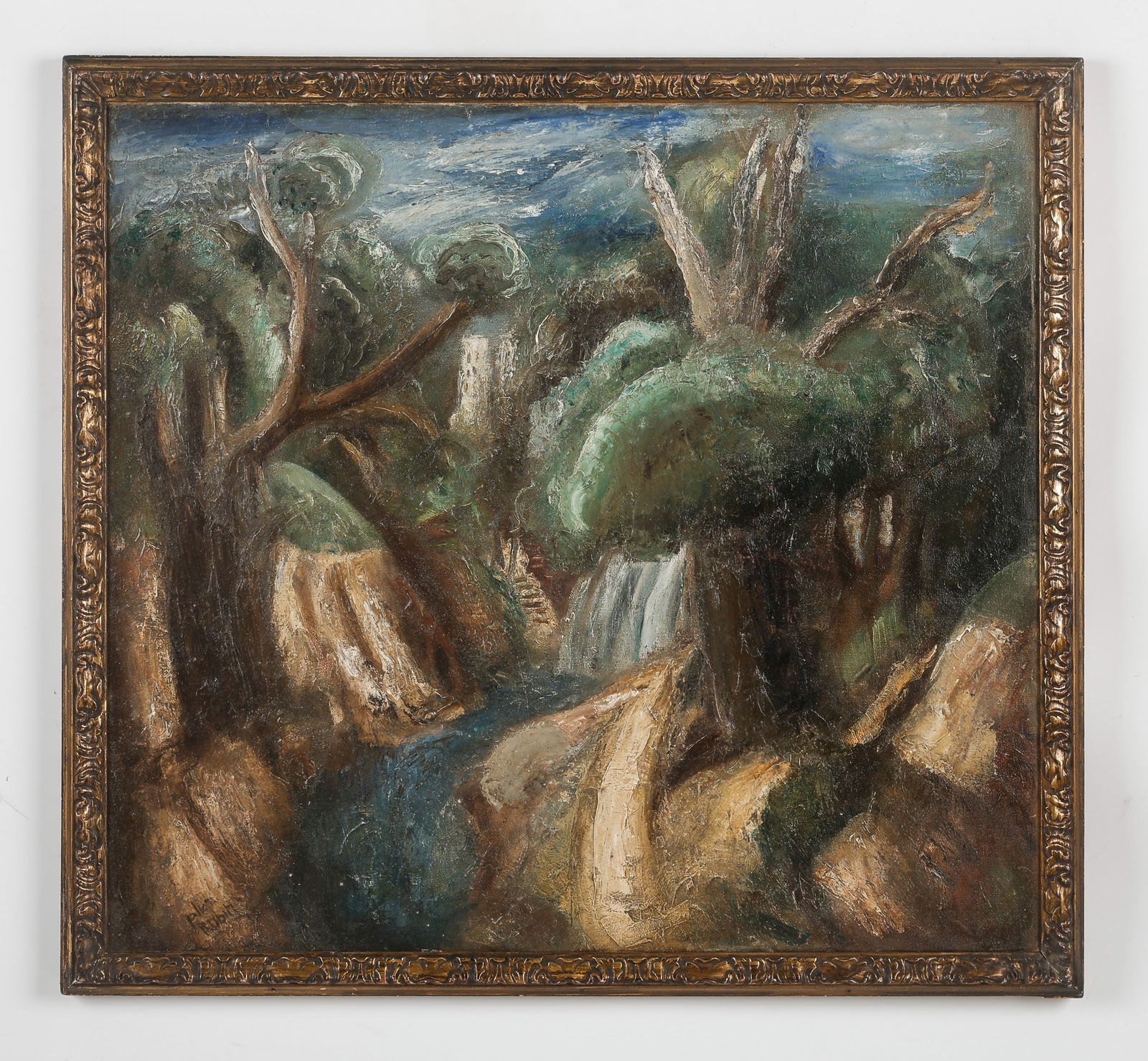 Manner of Reuven Rubin (Israeli, 1893-1974) Painting: Manner of Reuven Rubin (Israeli, 1893-1974) Untitled, oil painting on canvas, signed. Framed. Size: 31'' x 34'', 79 x 86 cm (stretcher); 34'' x 37'', 86 x 94 cm (frame).