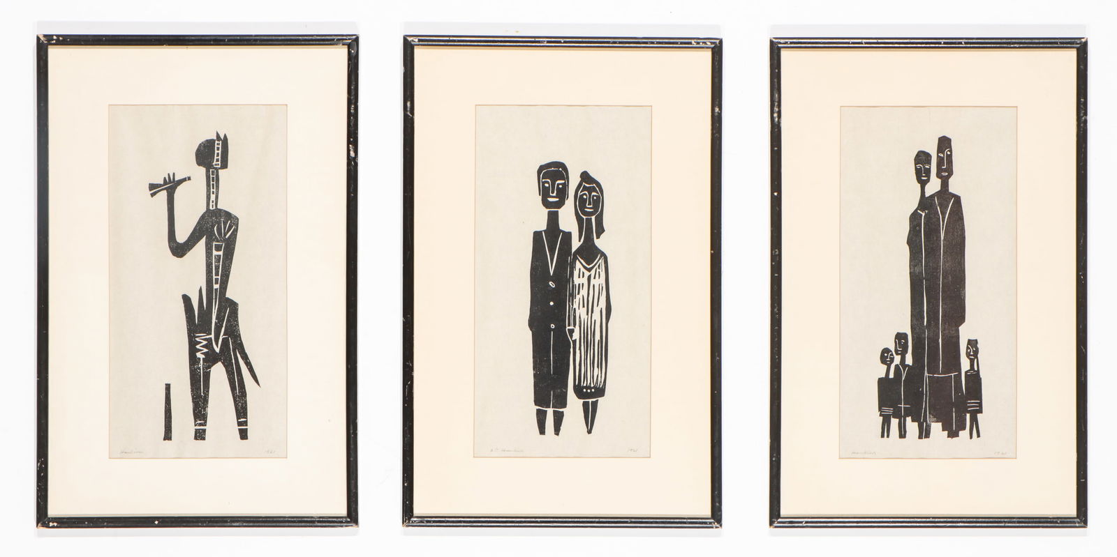 Abraham Hankins (American, 1903-1963) 3 Woodcuts, 1961 (1 of 4)