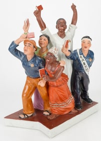 Chinese Cultural Revolution Ceramic Figural Group