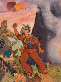 Chinese Communist Propaganda Original Illustration Art, c. 1960s