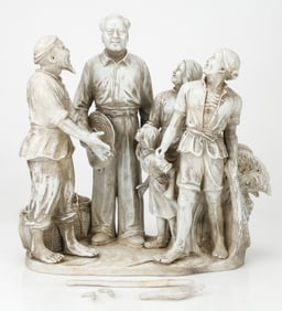 Chinese Cultural Revolution Ceramic Figural Group