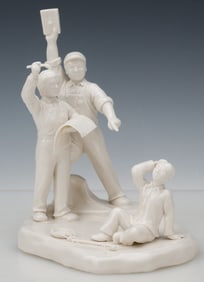 Chinese Ceramic Figural Group of the Suppression of a Counterrevolutionary