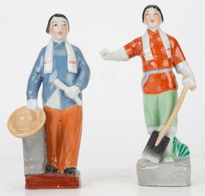2 Revolutionary Opera Character Ceramic Statues