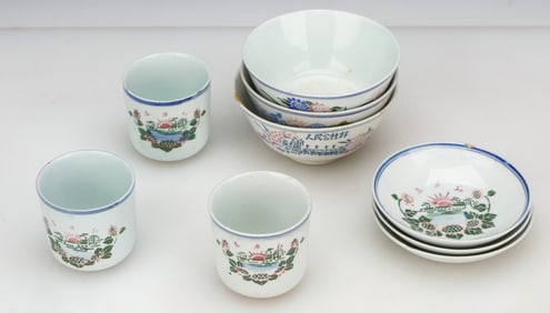 9 Chinese Ceramic Dishes