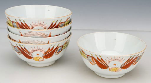 5 Bowls From The Chinese Cultural Revolution