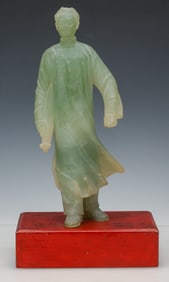 Chinese Glass Figure of Mao On His Way To Anyuan