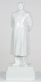 Chinese Ceramic Standing Statue of Chairman Mao,  H: 42"