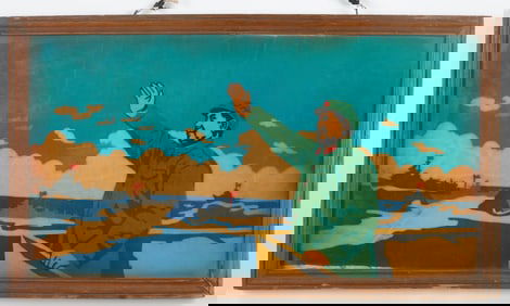 Chinese Cultural Revolution Sponge Jigsaw Painting