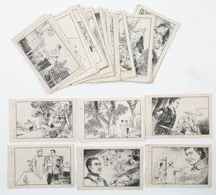 A Very Unjust Case - 62 Original Pen & Ink Drawings