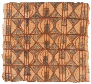 Tapa Bark Cloth, Samoa, 6'6'' x 7'1'