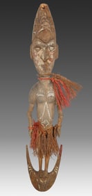 Delicate Fine Older Ancestor Spirit Suspension Hook, Papua New Guinea