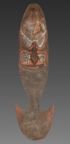 Older Ancestor Spirit Face Basket Hook, Middle Sepik, PNG