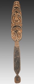 Double-Sided Multi-Faced Dance Wand, Gogodala Gulf Region, PNG