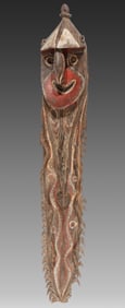 Kwoma Minja Figure, Papua New Guinea, H: 78"