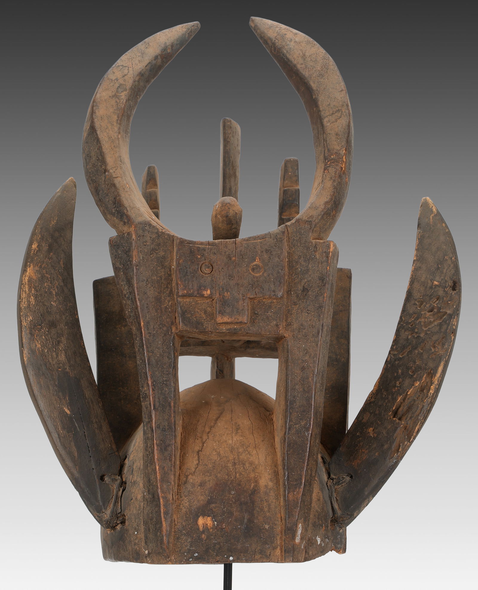 Old And Rare Northern Tussian Or Siemu Kable Mask, Burkina Faso: Old And Rare Northern Tussian Or Siemu Kable Mask, Burkina Faso. Provenance: ex Collection of Sculptor Karl Stirner, Easton, PA. Size: 22'' x 15.5'' x 9.5'' (56 x 39 x 24 cm). Met Museum: "Animal head