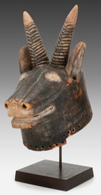 Pende Helmet Mask Representing a Waterbuck, DRC