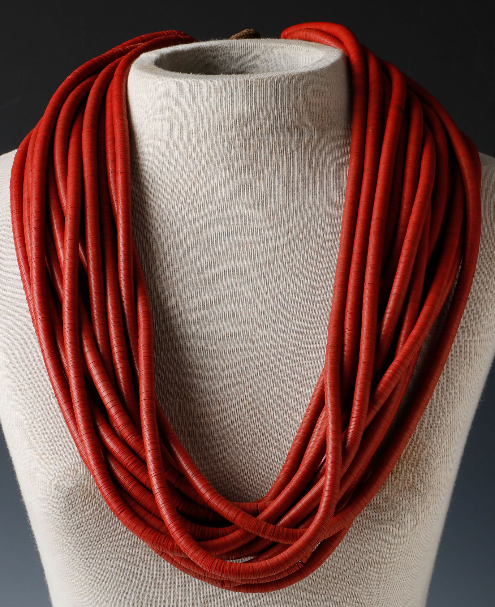 Vintage African Coral Beaded Belt (1 of 4)