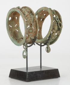 Pair of Centuries Old Yoruba Ogboni Bracelets, Nigeria