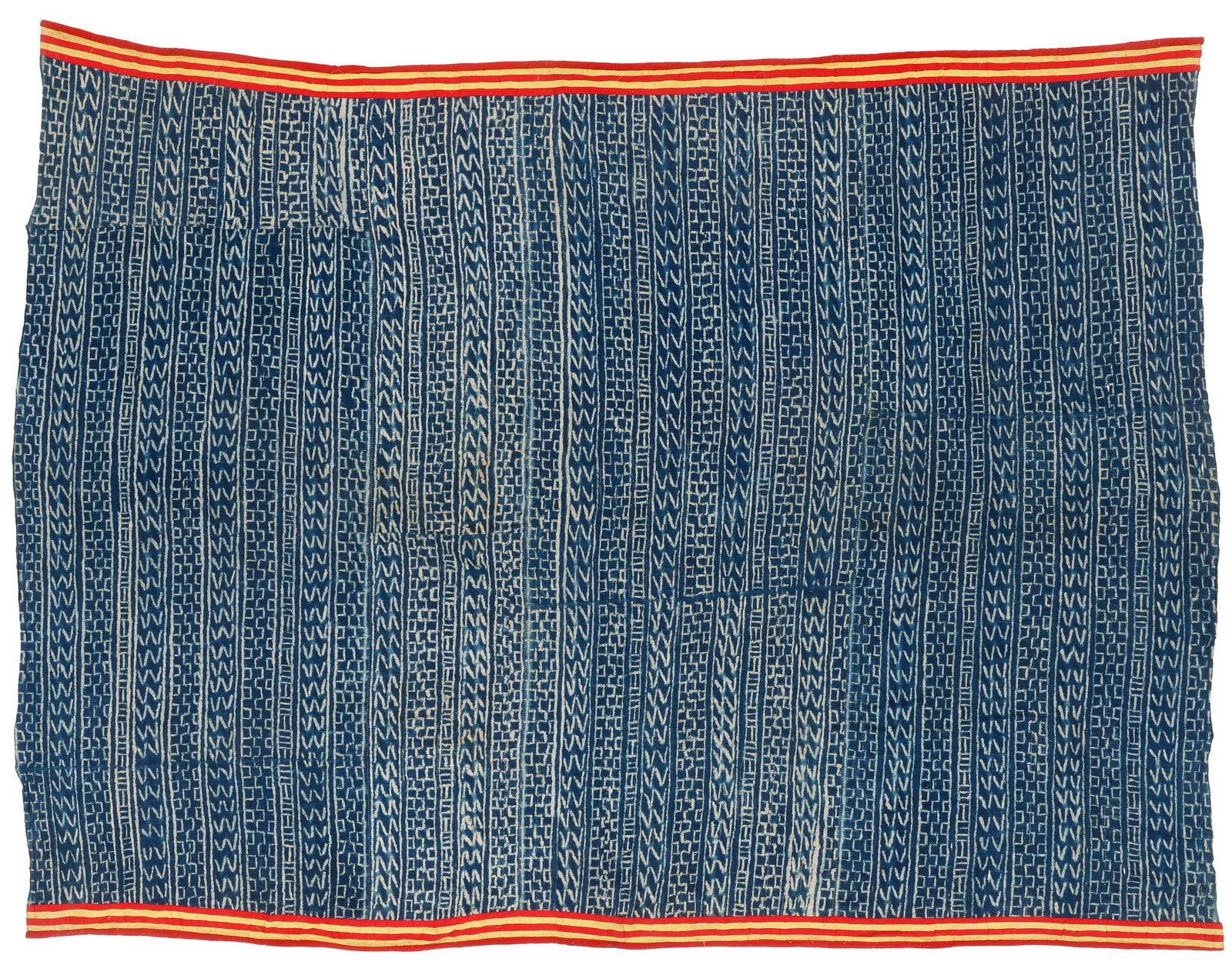 Large Bamileke Chief's Ndop Prestige Cloth, Cameroon, Early-Mid 20th C. (1 of 3)