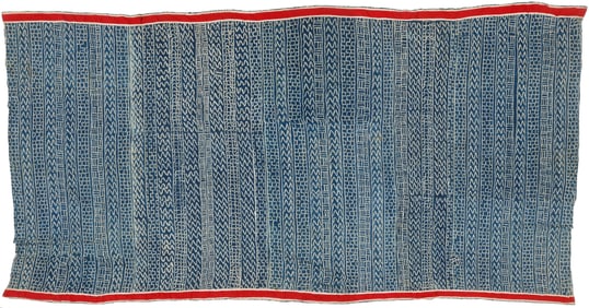 Large Bamileke Chief's Ndop Prestige Cloth, Cameroon, Early-Mid 20th C.