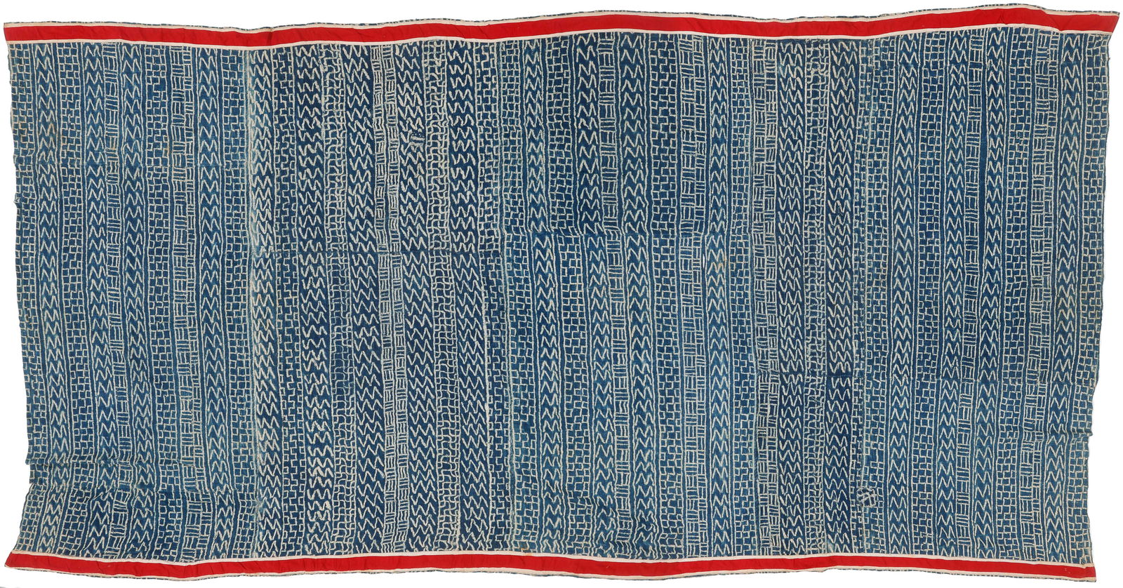 Large Bamileke Chief's Ndop Prestige Cloth, Cameroon, Early-Mid 20th C. (1 of 3)