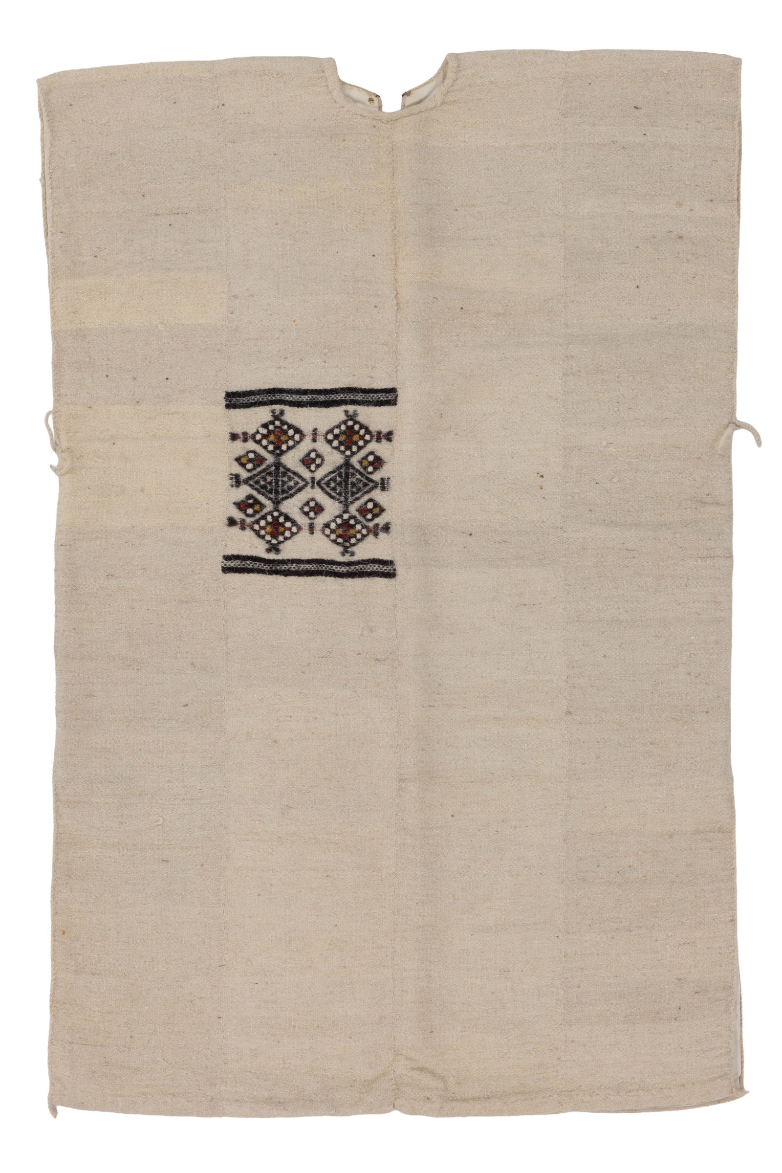 Fulani Wool Tunic, Mali, Mid 20th C.: Fulani Wool Tunic, Mali, Mid 20th C. Sheep's wool with wool embroidery. Size: 2'10'' x 4'4'' (86 x 132 cm). Provenance: Ex. collection of Michelle Gilbert.