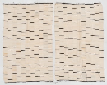 Two West African Hand-Loomed Cotton Wrappers